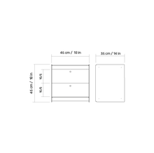 Load image into Gallery viewer, Plié Side Table 2 Small Drawers