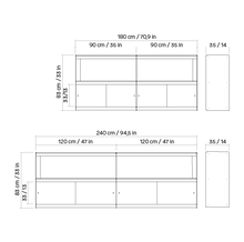 Load image into Gallery viewer, Plié Sideboard Extension 4 Door