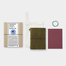 Load image into Gallery viewer, Olive Starter Kit Traveler's Notebook (Passport Size)