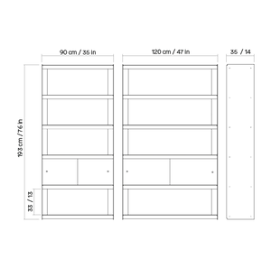 Plié Bookshelf 2 Doors