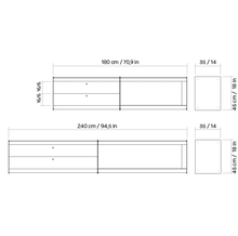 Load image into Gallery viewer, Plié Wall Mount Extension 2 Small Drawers