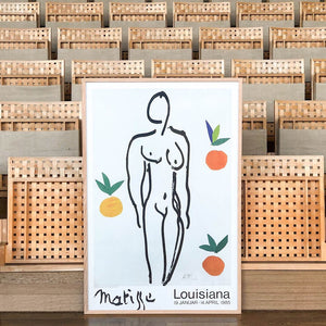 Model and oranges by Henri Matisse - Unframed