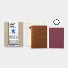 Load image into Gallery viewer, Blue Starter Kit Traveler's Notebook Camel (Passport Size)