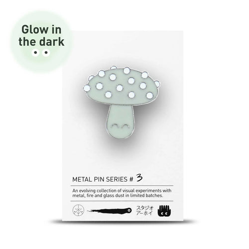 Metal Pin - Series #3 - Glow Shroom by Studio Arhoj