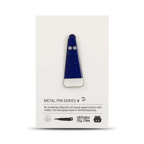 Metal Pin: Series #2 - Ultramarine Glitter Ghost by Studio Arhoj