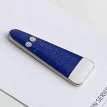 Load image into Gallery viewer, Metal Pin: Series #2 - Ultramarine Glitter Ghost by Studio Arhoj
