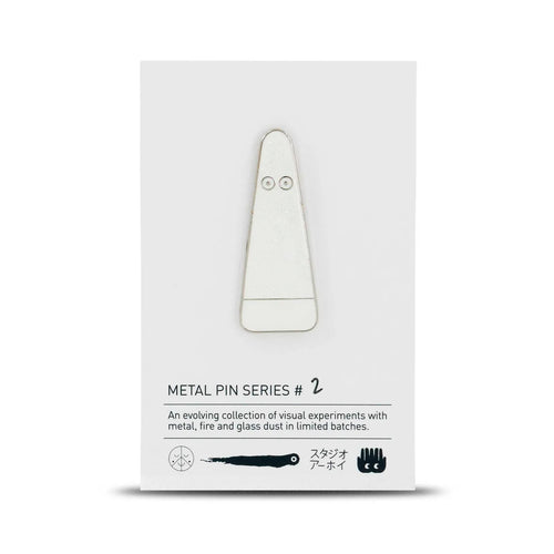 Metal Pin: Series #2 - White Glitter Ghost by Studio Arhoj