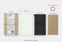 Load image into Gallery viewer, Black Starter Kit Traveler's Notebook (Regular Size)