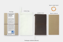 Load image into Gallery viewer, Brown Starter Kit Traveler's Notebook (Regular Size)