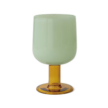 Load image into Gallery viewer, Amabro Japan - Two Tone Wine Glass Green x Amber