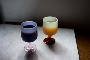 Amabro Japan - Two Tone Wine Glass Green x Amber