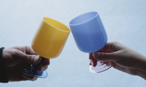 Amabro Japan - Two Tone Wine Glass Yellow x Blue