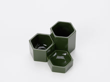 Load image into Gallery viewer, Vitra Hexagonal Ceramic Containers - Dark Green