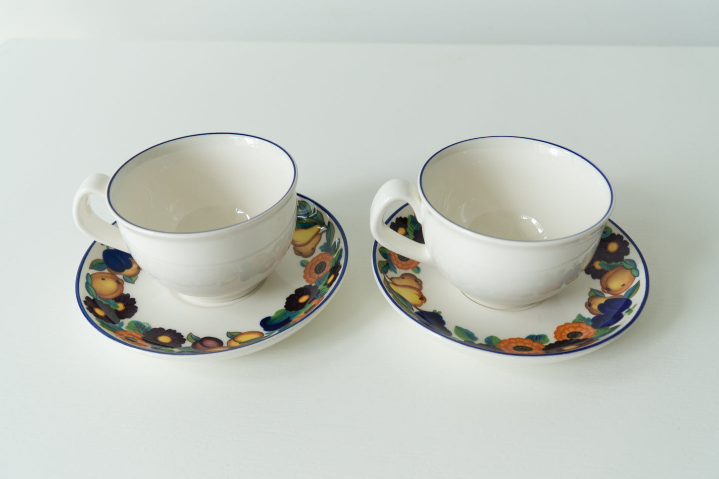 Set of two cups and saucers - Royal Copenhagen - Golden Summer