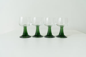 Set of 4 French vintage wine glasses Luminarc France