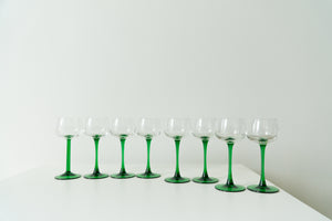 Set of 8 French vintage glasses Alsace Luminarc