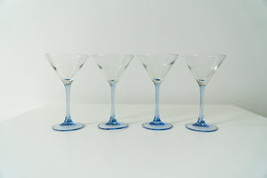 Set of 4 French Vintage Luminarc Martini Glasses