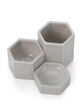 Load image into Gallery viewer, Vitra Hexagonal Ceramic Containers - Light Grey