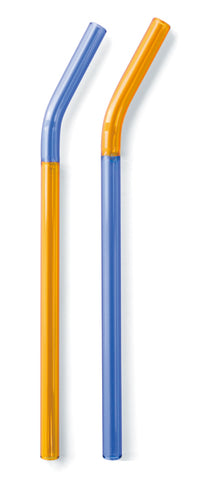 Amabro Japan - Two Tone Glass Straw - Amber x Blue