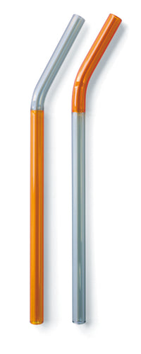 Amabro Japan - Two Tone Glass Straw - Gray x Amber